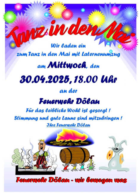 Plakat Feuerwehr Dölau